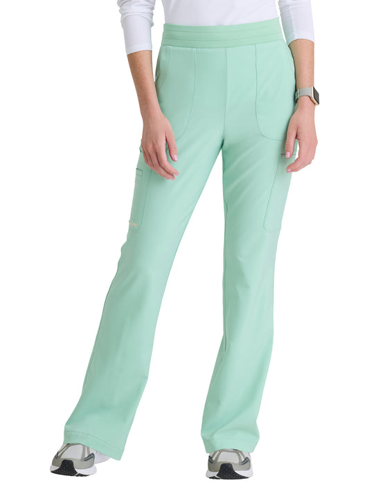 Women's Six Pocket Drawstring Sky Scrub Pant - GSSP729 - Soft Melon
