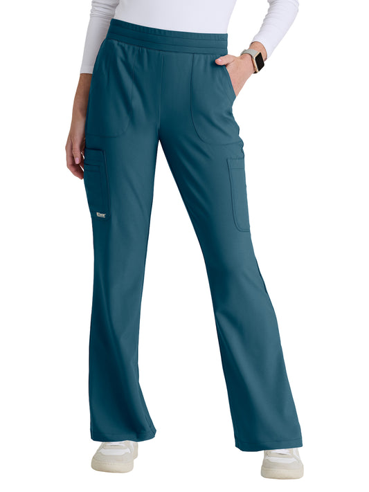 Women's Six Pocket Drawstring Sky Scrub Pant - GSSP729 - Bahama