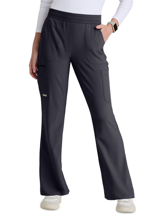 Women's Six Pocket Drawstring Sky Scrub Pant - GSSP729 - Steel
