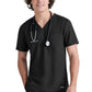 Men's One-Pocket V-Neck Journey Scrub Top - GSST179 - Black