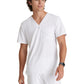 Men's One-Pocket V-Neck Journey Scrub Top - GSST179 - White