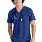Men's One-Pocket V-Neck Journey Scrub Top - GSST179 - Indigo (Navy)