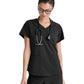 Women's Two-Pocket V-Neck Rhythm Scrub Top - GSST180 - Black