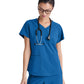 Women's Two-Pocket V-Neck Rhythm Scrub Top - GSST180 - New Royal