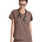 Women's Two-Pocket V-Neck Rhythm Scrub Top - GSST180 - Driftwood