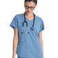 Women's Two-Pocket V-Neck Rhythm Scrub Top - GSST180 - Ciel Blue
