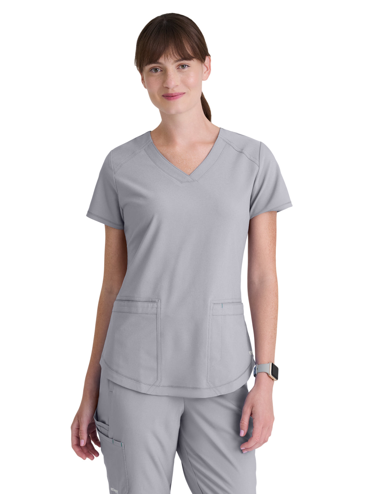 Women's Two-Pocket V-Neck Rhythm Scrub Top - GSST180 - Moonstruck