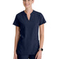 Women's Two Pocket Notch Sky Scrub Top - GSST298 - Indigo (Navy)