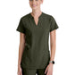 Women's Two Pocket Notch Sky Scrub Top - GSST298 - Fern