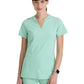 Women's Two Pocket Notch Sky Scrub Top - GSST298 - Soft Melon