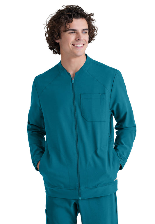 Men's Three-Pocket Cycle Warm Up Scrub Jacket - GSSW887 - Bahama