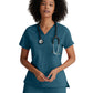 Women's One-Pocket Bree Tuck-In Scrub Top - GVST028 - Bahama