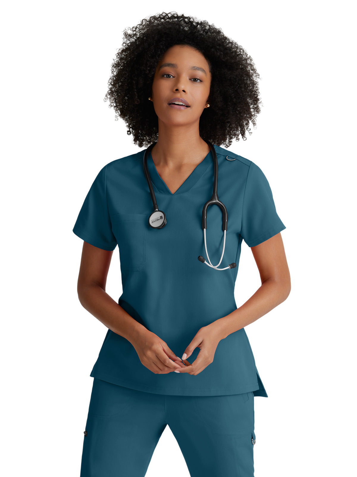 Women's One-Pocket Bree Tuck-In Scrub Top - GVST028 - Bahama