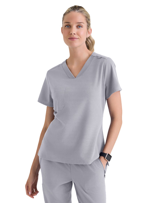 Women's One-Pocket Bree Tuck-In Scrub Top - GVST028 - Moonstruck