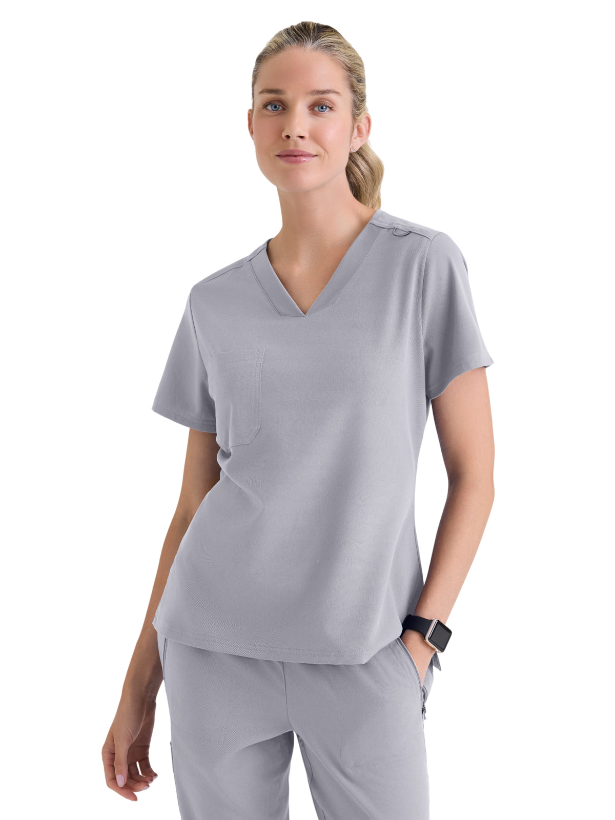 Women's One-Pocket Bree Tuck-In Scrub Top - GVST028 - Moonstruck
