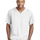 Men's One-Pocket V-Neck Structure Scrub Top - SK0112 - White