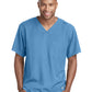 Men's One-Pocket V-Neck Structure Scrub Top - SK0112 - Ciel Blue