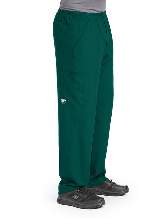 Men's Four-Pocket Zip-Fly Structure Scrub Pant - SK0215 - Hunter Green