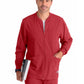 Men's Three-Pocket Zip-Up Structure Warm-Up Scrub Jacket - SK0408 - True Red