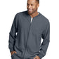 Men's Three-Pocket Zip-Up Structure Warm-Up Scrub Jacket - SK0408 - Pewter