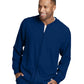 Men's Three-Pocket Zip-Up Structure Warm-Up Scrub Jacket - SK0408 - Navy
