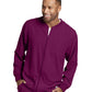 Men's Three-Pocket Zip-Up Structure Warm-Up Scrub Jacket - SK0408 - Wine