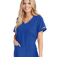 Women's Three-Pocket Curved V-Neck Breeze Scrub Top - SK101 - Galaxy
