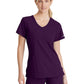Women's Three-Pocket Crossover V-Neck Reliance Scrub Top - SK102 - Eggplant