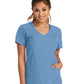Women's Three-Pocket Crossover V-Neck Reliance Scrub Top - SK102 - Ciel Blue
