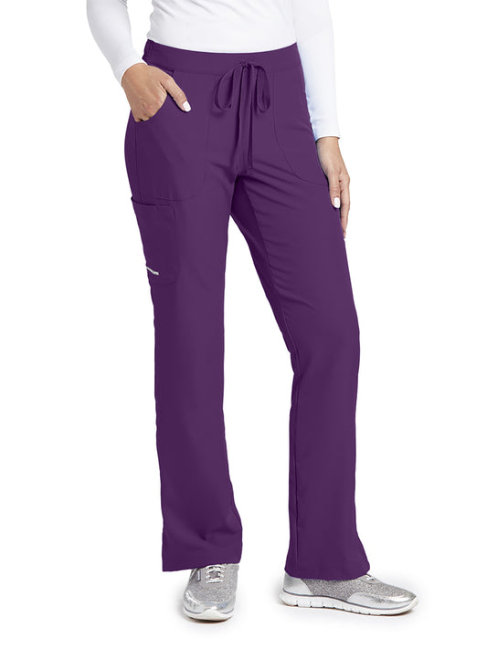 Women's Three-Pocket Fit & Flare Reliance Scrub Pant - SK201 - Eggplant