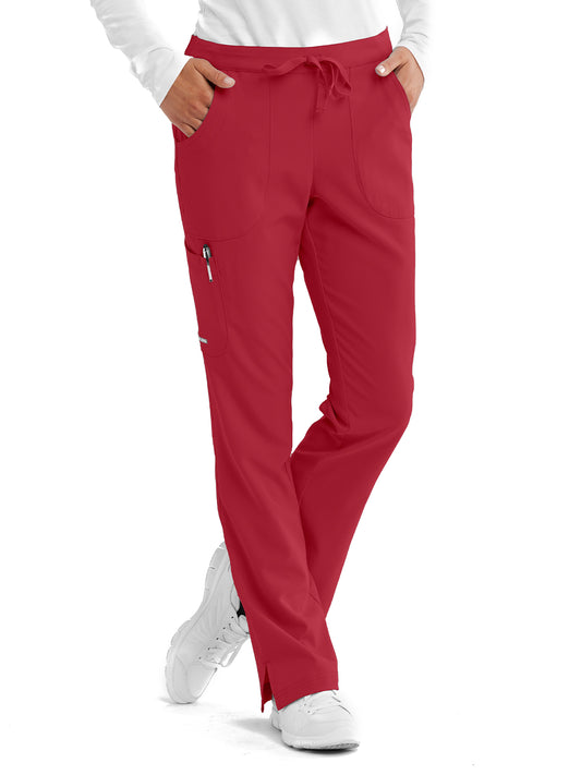 Women's Three-Pocket Fit & Flare Reliance Scrub Pant - SK201 - True Red
