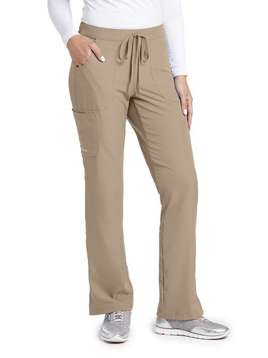 Women's Three-Pocket Fit & Flare Reliance Scrub Pant - SK201 - New Khaki