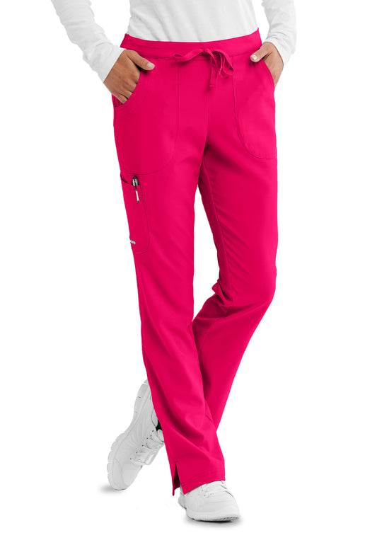 Women's Three-Pocket Fit & Flare Reliance Scrub Pant - SK201 - Vibrance Pink