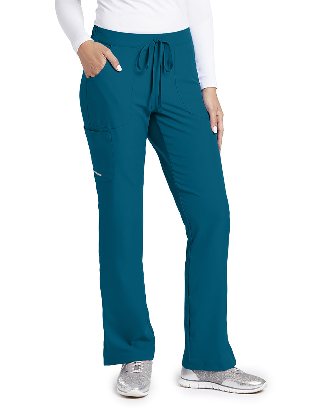 Women's Three-Pocket Fit & Flare Reliance Scrub Pant - SK201 - Bahama