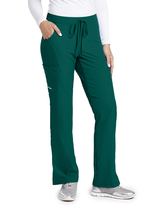 Women's Three-Pocket Fit & Flare Reliance Scrub Pant - SK201 - Hunter Green
