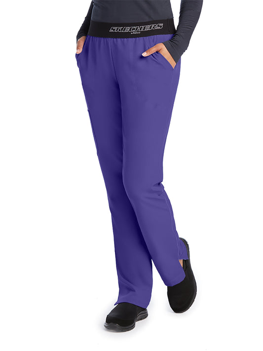 Women's Three-Pocket Straight Leg Breeze Scrub Pant - SK202 - New Grape
