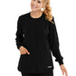 Women's Two-Pocket Snap-Front Stability Warm-Up Scrub Jacket - SK401 - Black