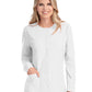 Women's Two-Pocket Snap-Front Stability Warm-Up Scrub Jacket - SK401 - White