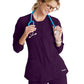 Women's Two-Pocket Snap-Front Stability Warm-Up Scrub Jacket - SK401 - Eggplant