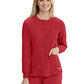 Women's Two-Pocket Snap-Front Stability Warm-Up Scrub Jacket - SK401 - True Red