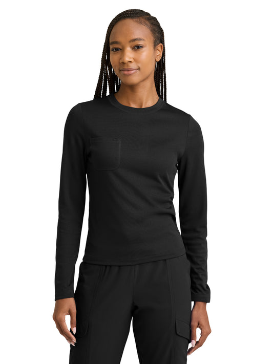 Women's One-Pocket Holly Tee - SKK805 - Black