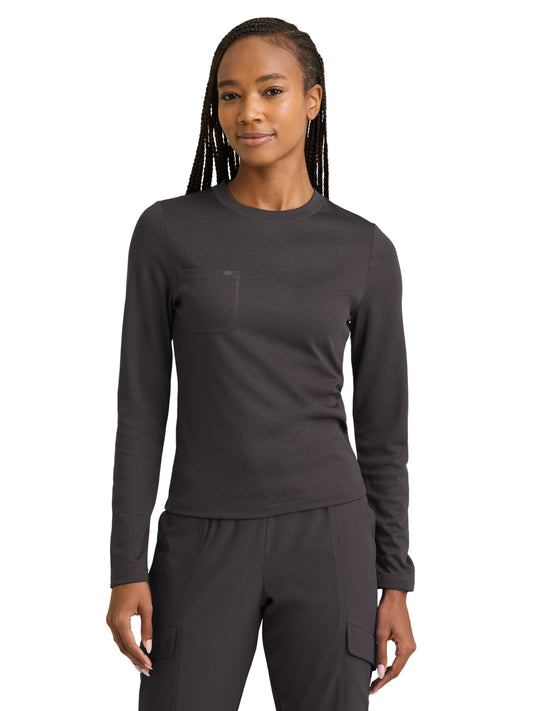 Women's One-Pocket Holly Tee - SKK805 - Pewter
