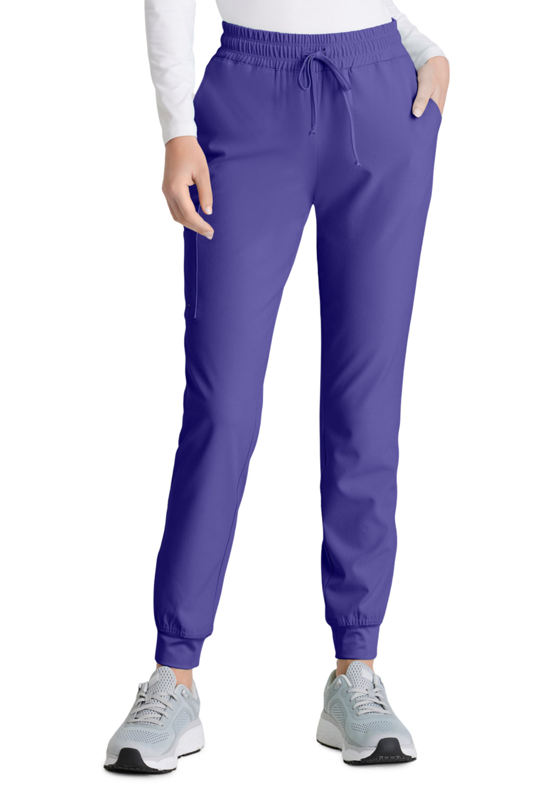 Women's Four-Pocket Low-Rise Theory Jogger Scrub Pant - SKP552 - New Grape