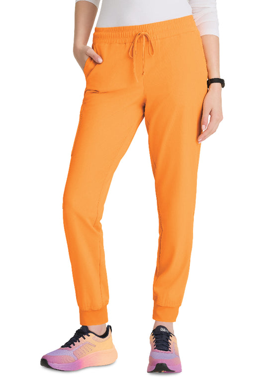 Women's Four-Pocket Low-Rise Theory Jogger Scrub Pant - SKP552 - Bright Marigold