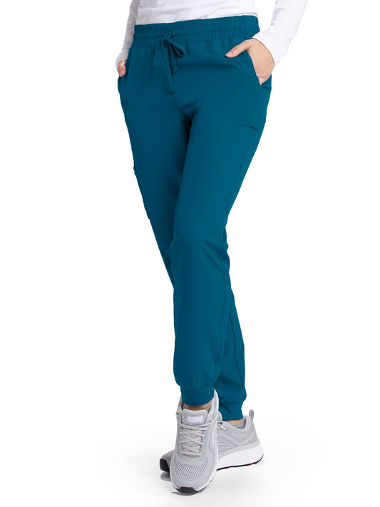 Women's Four-Pocket Low-Rise Theory Jogger Scrub Pant - SKP552 - Bahama