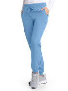 Women's Four-Pocket Low-Rise Theory Jogger Scrub Pant - SKP552 - Ciel Blue