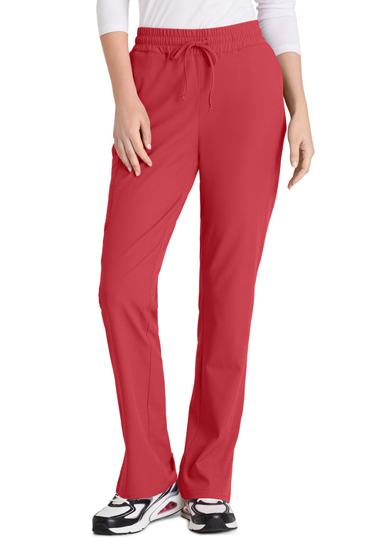 Women's Six-Pocket Tapered Leg Gamma Scrub Pant - SKP623 - True Red
