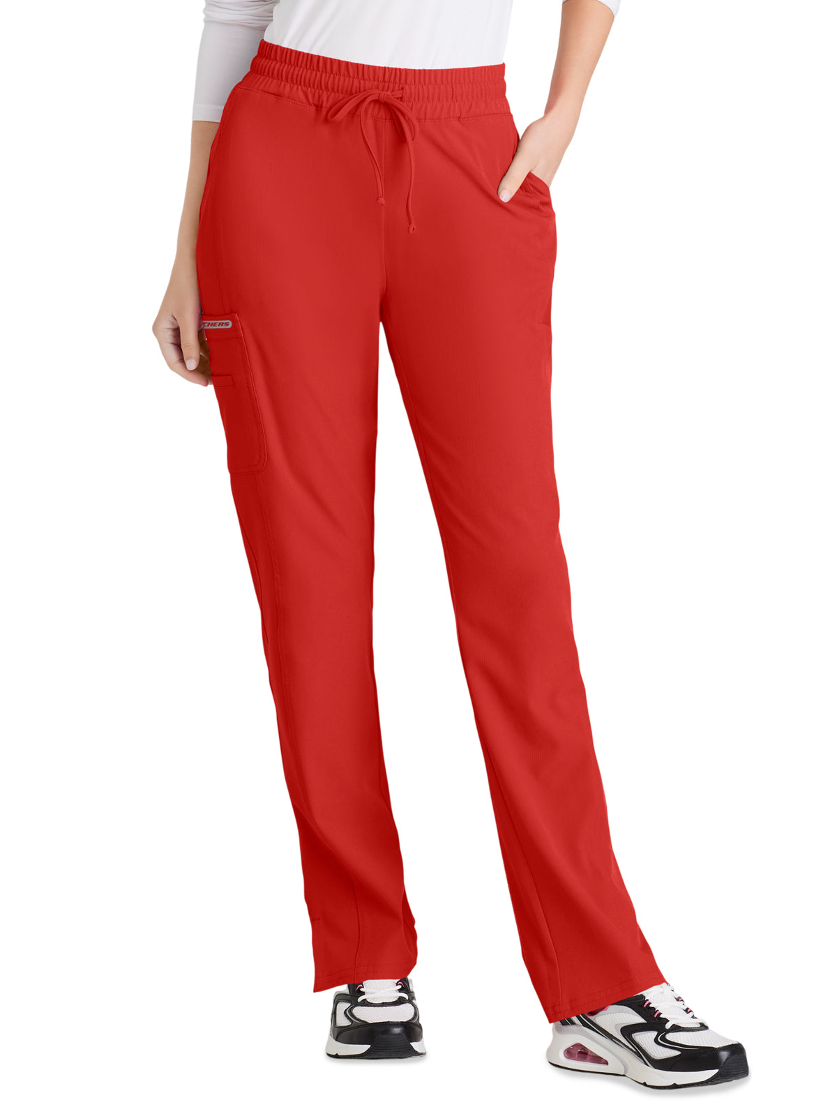 Women's Six-Pocket Tapered Leg Gamma Scrub Pant - SKP623 - Persimmon