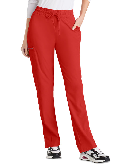 Women's Six-Pocket Tapered Leg Gamma Scrub Pant - SKP623 - Persimmon