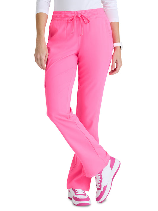 Women's Six-Pocket Tapered Leg Gamma Scrub Pant - SKP623 - Passion Pink